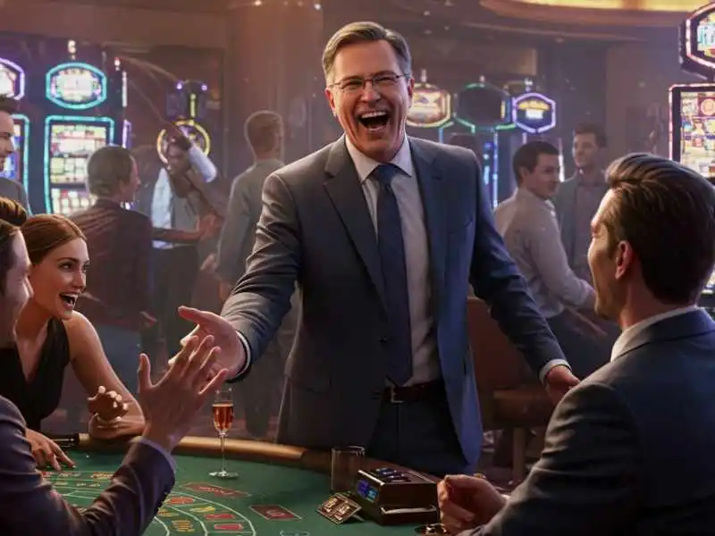 Group of people celebrating at a casino table symbolizing Online basketball betting excitement