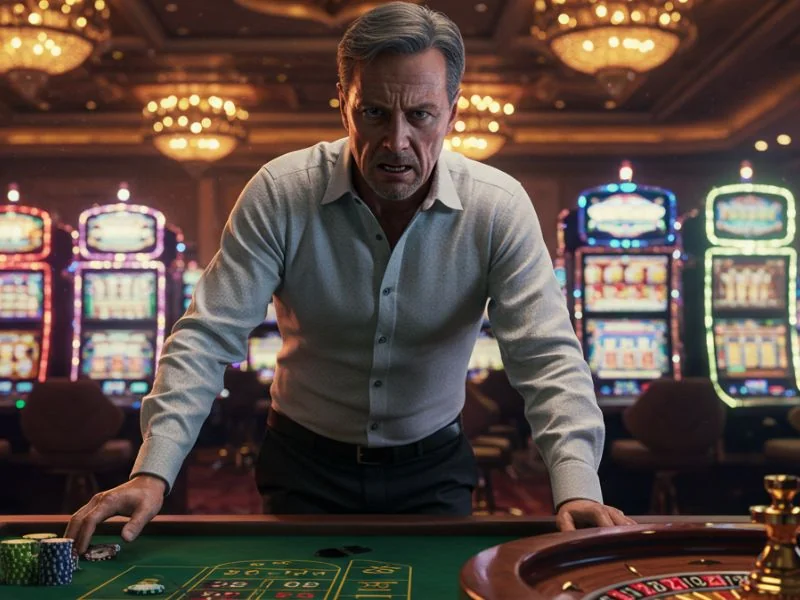 Older man placing bet at roulette in extremegaming88 login