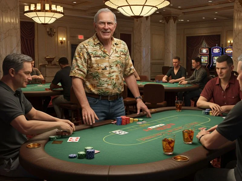 Hawaiian-shirt player smiling during a game at Game Club PH