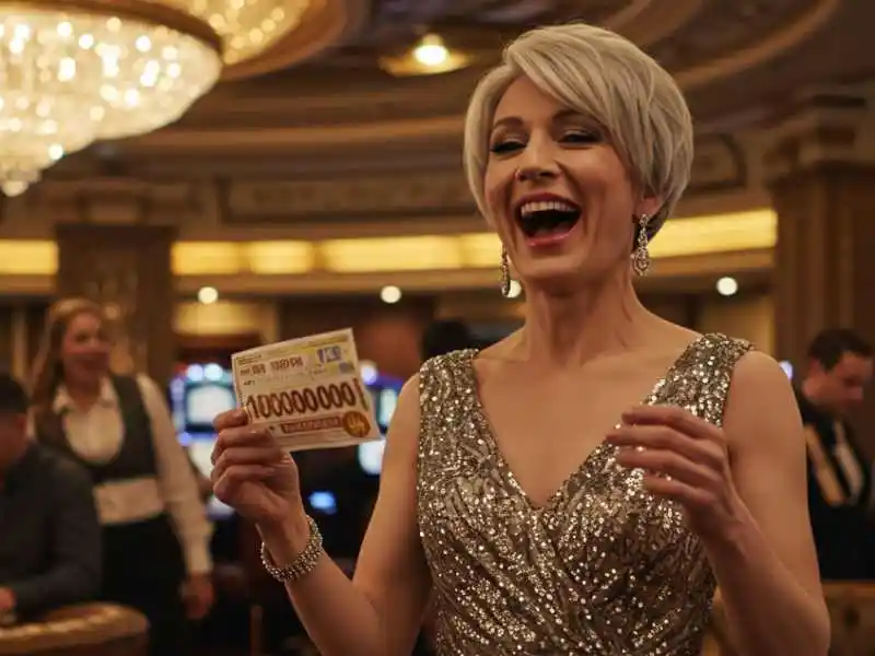 Woman celebrating a big jackpot win on Maharlika Play Online