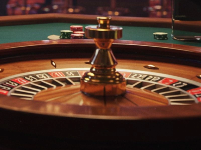 Close-up view of roulette wheel at www.extreme gaming88.com login casino