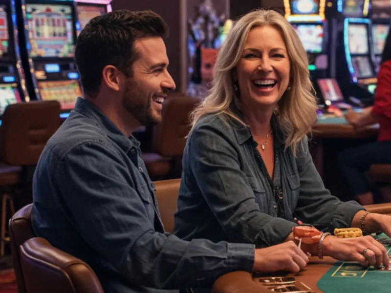 Group of friends excitedly discussing a poker win while using the Extreme Gaming 88 login on their phones.