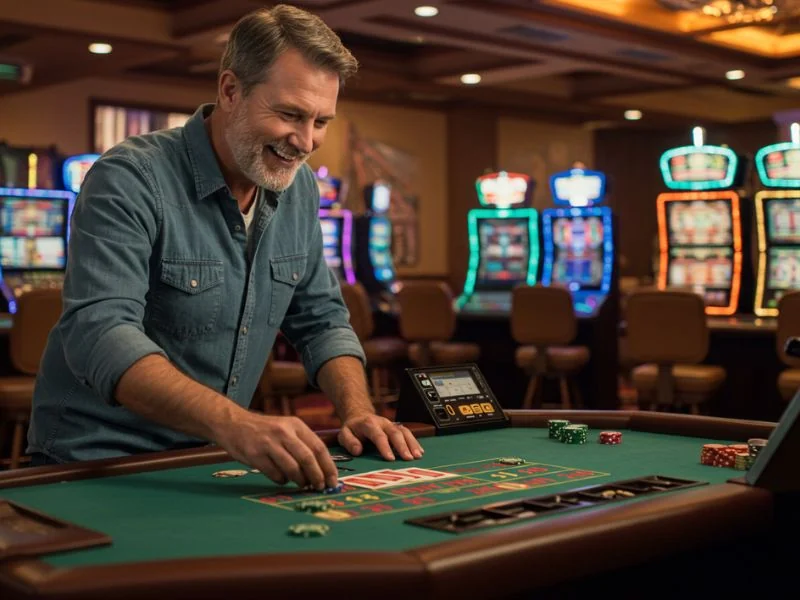 appy man enjoying betting experience at PH444 Online Casino.