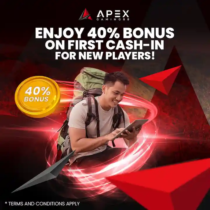 Enjoy 40% Bonus on First Cash-In For New Players - Why Apex gaming 88