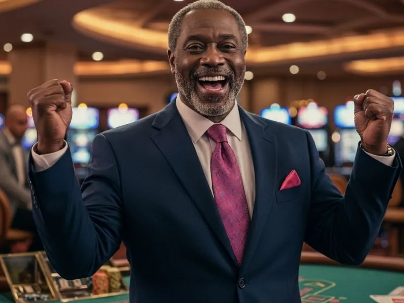 Man enjoying the moment while playing at do888 online casino