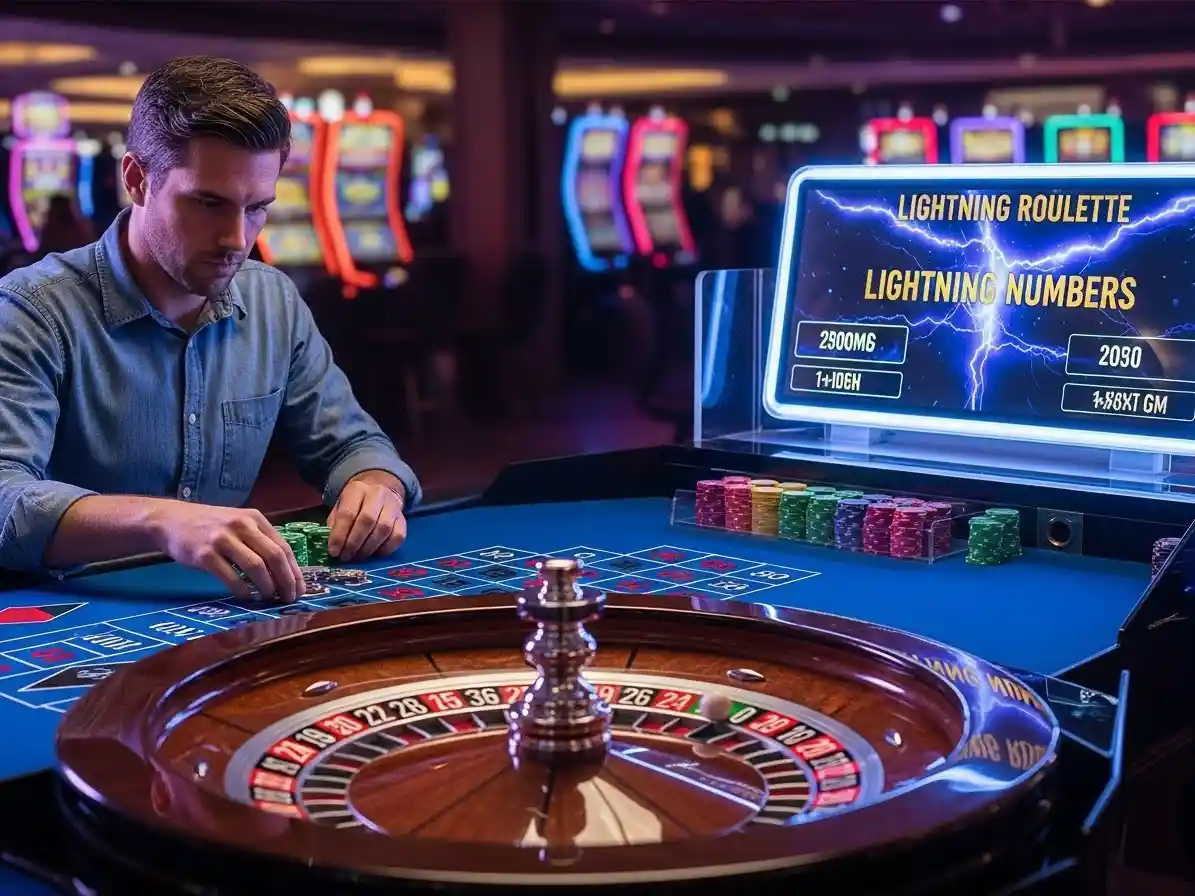 Person playing lightning roulette at ph444 casino login, placing bets on the electrifying roulette wheel.