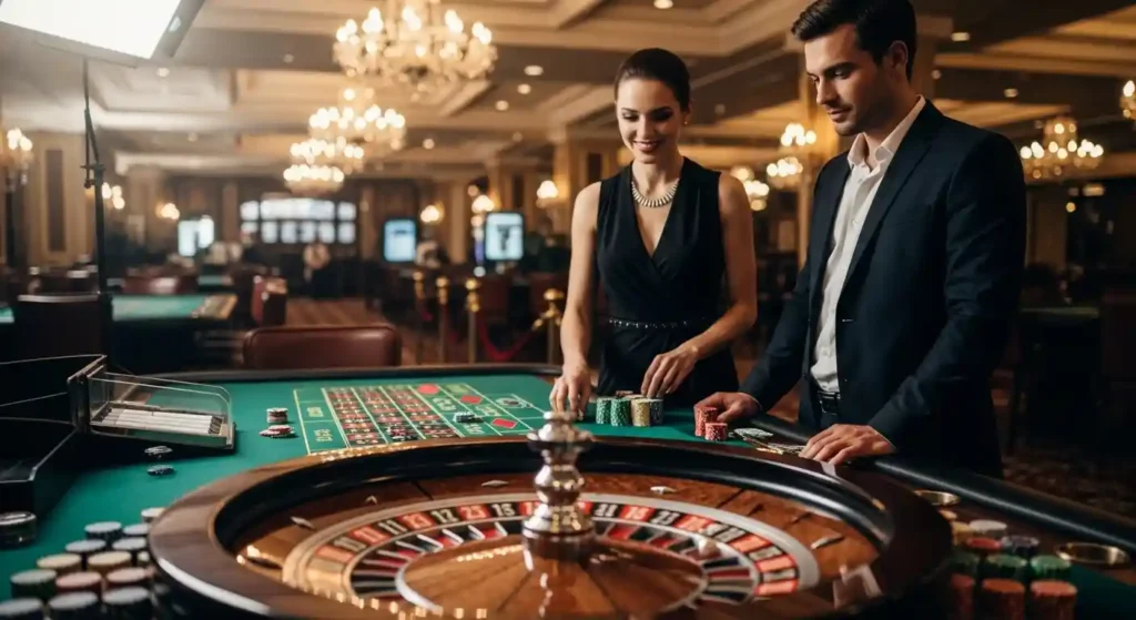 Happy and excited player smiling while playing casino roulette at Pacquiao Online Casino.