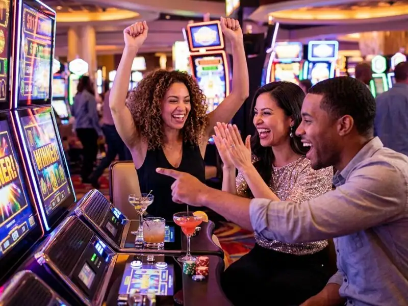 Players celebrating wins and enjoying the fun at a PH Pasay casino online game