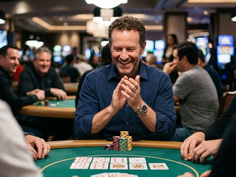 Buddy placing a bet on a roulette number at Resorts World online casino table.