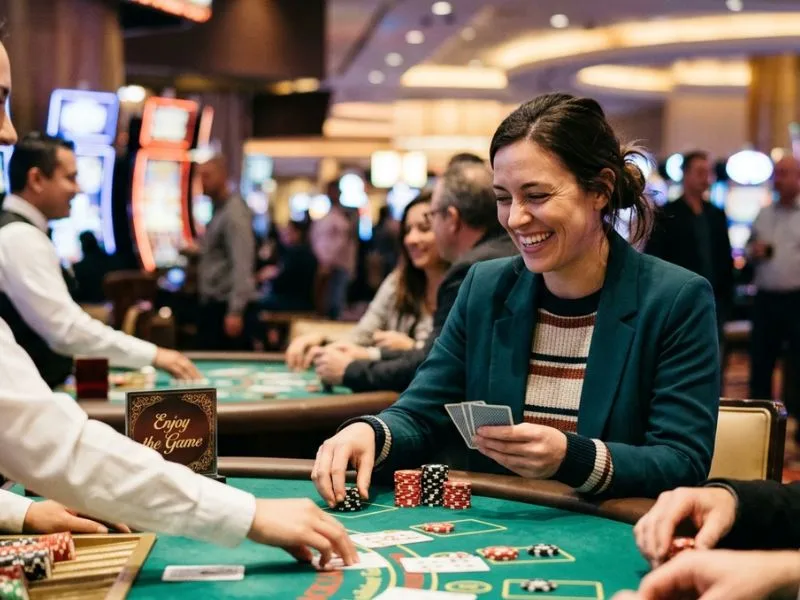 amex casino online spin for fun and happy casino moments smiling player enjoying slot spins