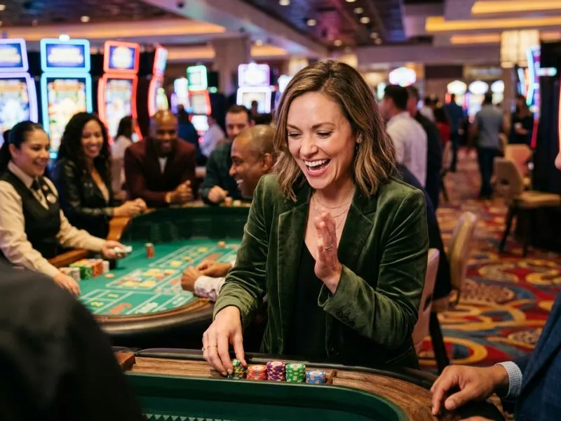 solaire online casino happy player enjoying excitement