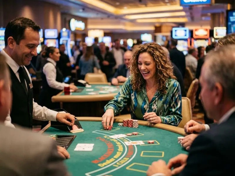 Casino player gaining confidence while winning at tables and slots 747-9.com casino their confidence grew with each success