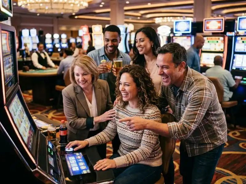 Players reacting to a big win on Apaldo Casino with excitement and celebration