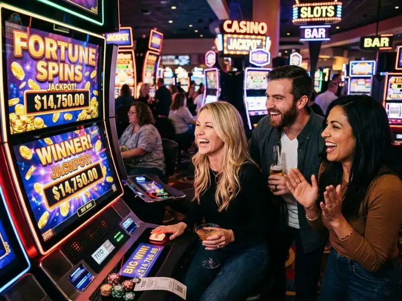 Casino player reacting to continuous wins at slots and tables playtime.ph casino wins kept coming and they stayed happy