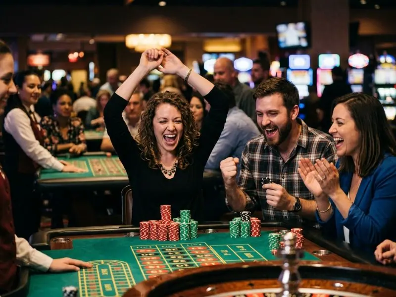 Casino player leaving game smiling after win the theatre solaire resort & casino they left the game smiling after good fortune