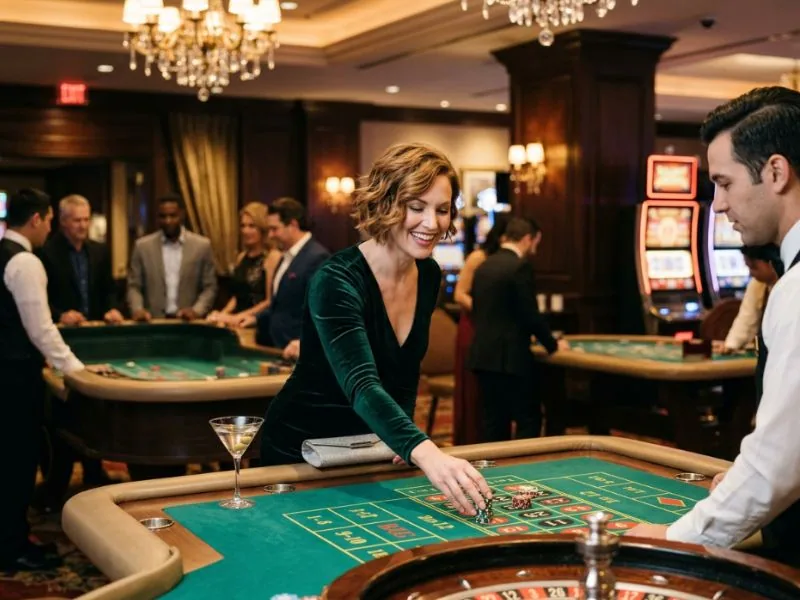 Graceful lady celebrating a memorable evening at phsky com casino login luxury casino resort
