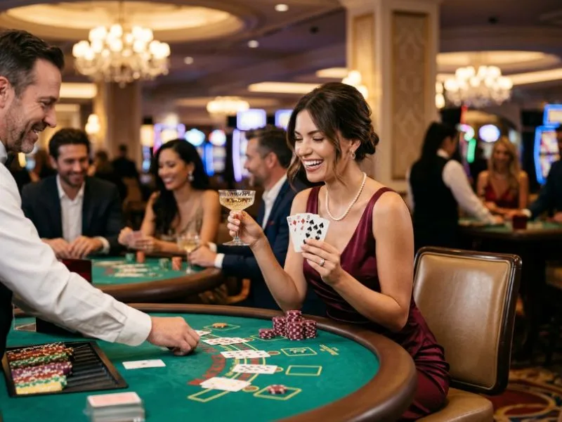 games with GCash player enjoying an exciting evening filled with casino entertainment.