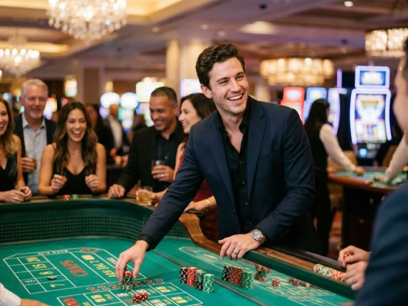 Man learning smart strategies while exploring an online casino licence platform.