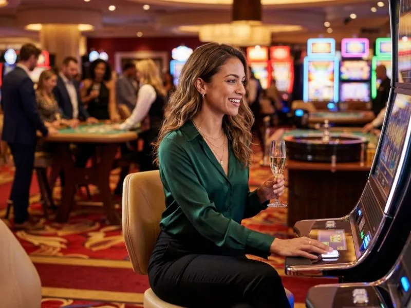 Player enjoying a responsible casino gaming session after reviewing the PAGCOR License List 2026