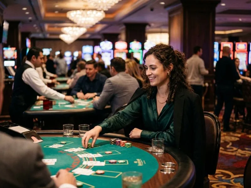 Skilled woman playing on PH444 Online with confidence, strategy, and disciplined gameplay.
