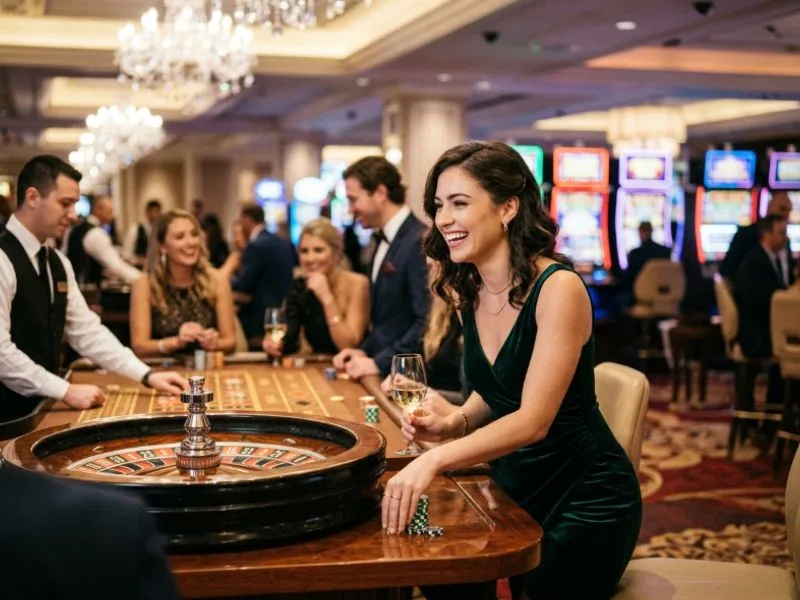 Woman playing Spin PH Online Casino with patience, confidence, and a positive mindset.